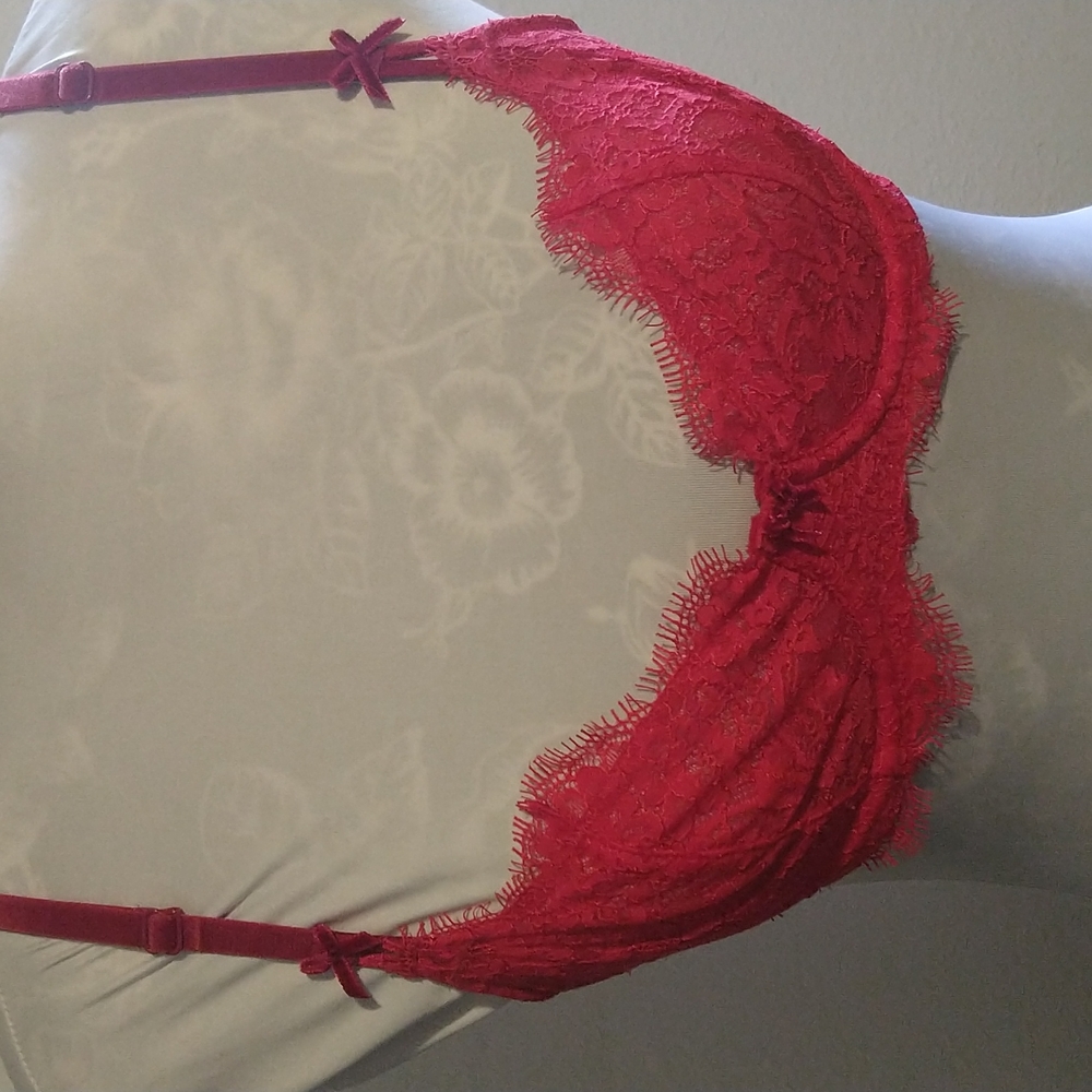 Victoria's Secret Red Lace Bra